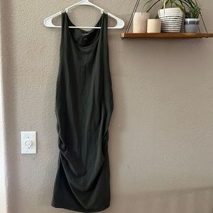Isabel maternity maxi dress olive green